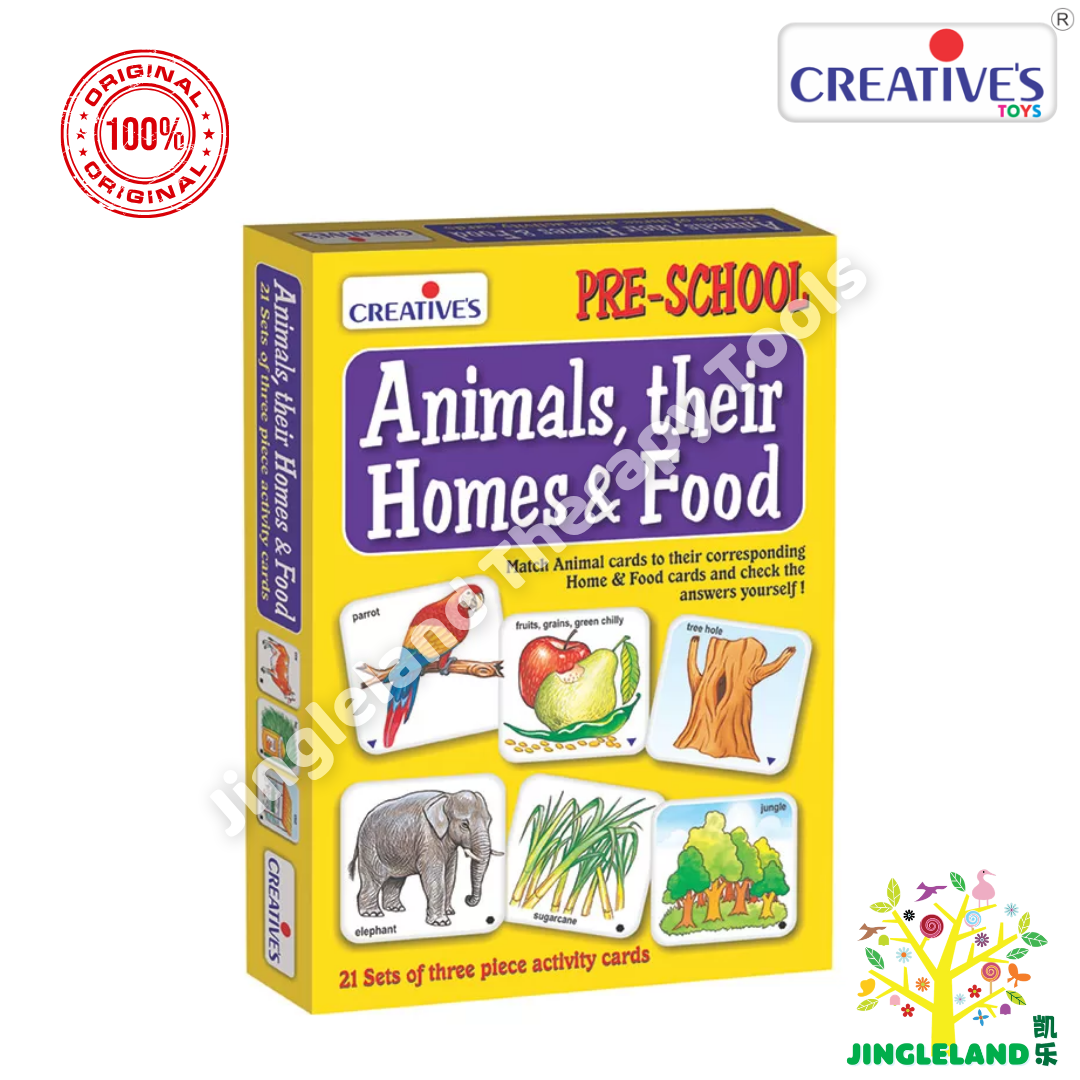 Creative’s Animals, their Homes & Food | Learning Game 3+