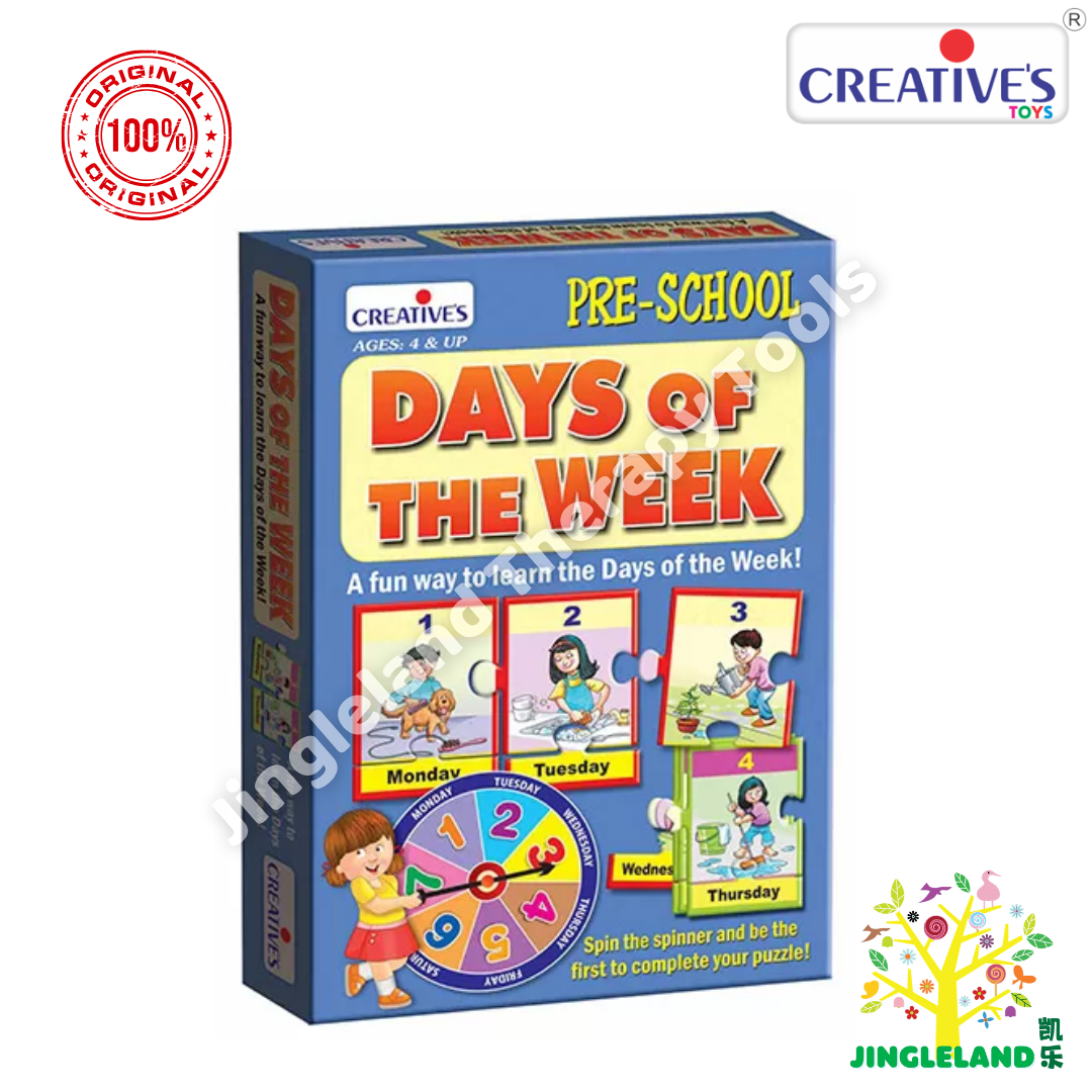 Creative’s Days of the Week Learning Puzzle Game for Kids Age 4 Plus Set